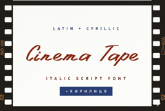 Cinema Tape Cyrillic Font Product Image 1