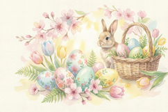easter bunny and easter eggs Product Image 1