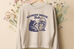 Gemini Mode Both SVG | Funny Gemini Zodiac Raccoon Design Product Image 2