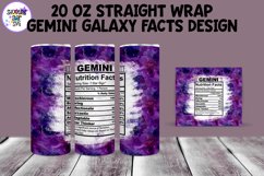 20 OZ Straight Tumbler Galaxy Zodiac Nutrition Facts Product Image 6