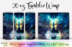 Gemini Zodiac Sign Tumbler Wrap Sublimation| Horoscope Sign Product Image 1