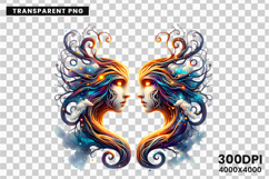 gemini twins zodiac png, horoscope gemini sublimation, astrology twins clipart design, celestial gemini zodiac art, zodiac horoscope png file, gemini astrology t shirt design, gemini sign sublimation png, spiritual zodiac twins clipart, horoscope gemini p