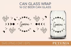 Zodiac Sign svg being used as a beer can glass wrap
