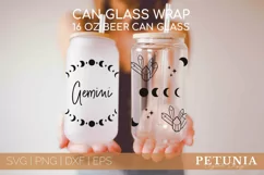 Zodiac Sign svg being used as a beer can glass wrap