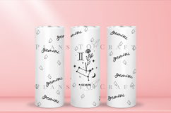 gemini zodiac skinny tumbler sublimation wrap with high resolution and transparant background are for 20oz and 30oz skinny tumbler