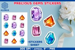 Exquisite Precious Gems Stickers Bundle. Gemstone Stickers Product Image 3