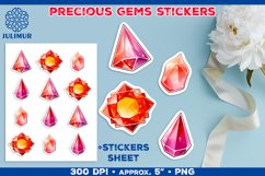 Exquisite Precious Gems Stickers Bundle. Gemstone Stickers Product Image 8