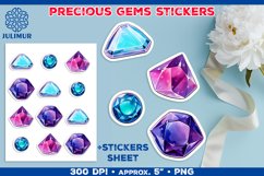 Exquisite Precious Gems Stickers Bundle. Gemstone Stickers Product Image 10
