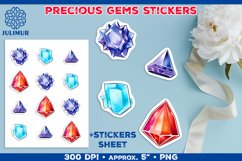 Exquisite Precious Gems Stickers Bundle. Gemstone Stickers Product Image 12
