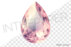 Lovely pink morganite pear cut PNG gemstone jewelry mineral Product Image 1