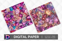 Gemstone Cuts &amp; Glitter Digital Paper Product Image 1