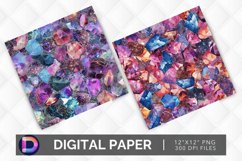 Gemstone Cuts &amp; Glitter Digital Paper Product Image 1