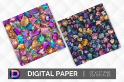Gemstone Cuts &amp; Glitter Digital Paper Product Image 1