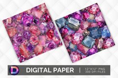 Gemstone Cuts &amp; Glitter Digital Paper Product Image 1