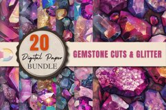 Gemstone Cuts &amp; Glitter Digital Paper Bundle Product Image 1