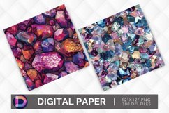 Gemstone Cuts &amp; Glitter Digital Paper Product Image 1