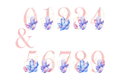 Watercolor crystals alphabet clipart. Product Image 4