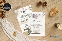 Gender Neutral Baby Shower Invitation Canva Template Product Image 5