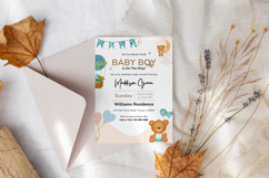 Printable Gender Neutral Bear Baby Shower Invitation Product Image 9