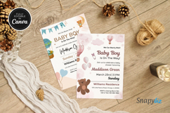 Printable Gender Neutral Bear Baby Shower Invitation Product Image 4