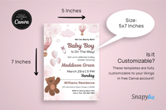 Printable Gender Neutral Bear Baby Shower Invitation Product Image 3