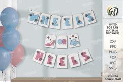 Gender Party Banners Bundle Laser cut. Wall decor SVG Product Image 5