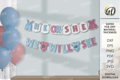 Gender Party Banners Bundle Laser cut. Wall decor SVG Product Image 6