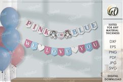 Gender Party Banners Bundle Laser cut. Wall decor SVG Product Image 9
