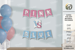 Gender Party Banners Bundle Laser cut. Wall decor SVG Product Image 10