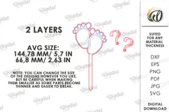 Gender Reveal Cake Topper Laser Cut. Gender Party Decor SVG Product Image 2