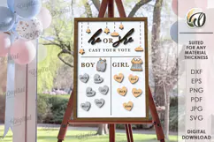 Gender Reveal Game Sign Lasercut. Gender Party SVG Product Image 1