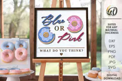 Gender Reveal Game Sign Lasercut. Gender Party SVG Product Image 1
