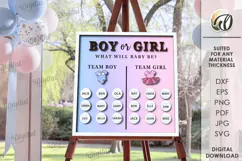 Gender Reveal Game Sign Lasercut. Gender Party SVG Product Image 1