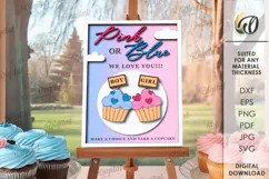 Gender Reveal Game Sign Lasercut. Gender Party SVG Product Image 1