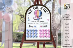 Gender Reveal Game Sign Lasercut. Gender Party SVG Product Image 1