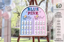Gender Reveal Game Sign Lasercut. Gender Party SVG Product Image 1