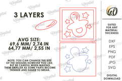 Gender Reveal Tiered Tray Decors Lasercut. Baby SVG Product Image 2