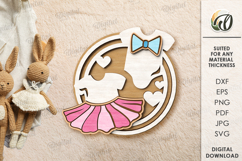 Gender Reveal Tiered Tray Decors Lasercut. Baby SVG Product Image 6