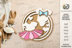 Gender Reveal Tiered Tray Decors Lasercut. Baby SVG Product Image 6