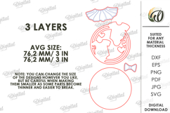 Gender Reveal Tiered Tray Decor Laser Cut. Baby SVG Product Image 2
