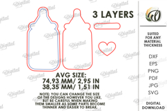 Gender Reveal Tiered Tray Decor Laser Cut. Baby SVG Product Image 3