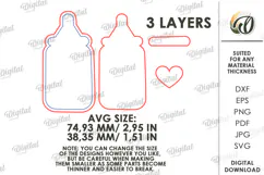 Gender Reveal Tiered Tray Decor Laser Cut. Baby SVG Product Image 3