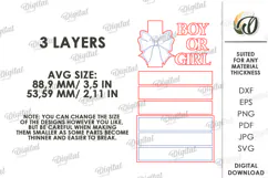 Gender Reveal Tiered Tray Decor Laser Cut. Baby SVG Product Image 3