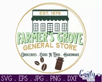 Vintage Farmhouse Home Round Sign Svg | General Store Product Image 2