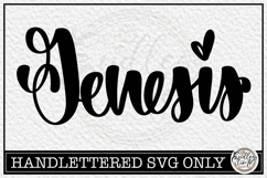 Genesis- Handlettered Name SVG Cut file Product Image 1