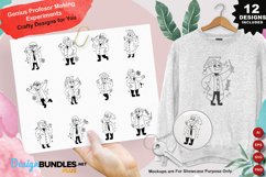 Genius Professor Making Experiments Clipart Set Product Image 1