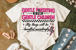 Gentle Parenting PNG, Funny Sarcastic Quote PNG, Mom Life Product Image 1