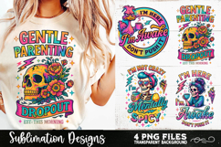 Funny Skeletons Sarcastic Retro PNG Sublimation Product Image 4