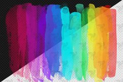 Gentle Rainbow Brush Strokes Clipart Product Image 3