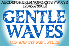 Gentle Waves Alphabet Lettering ABC Water Text Font OTF by Squeeb Creative